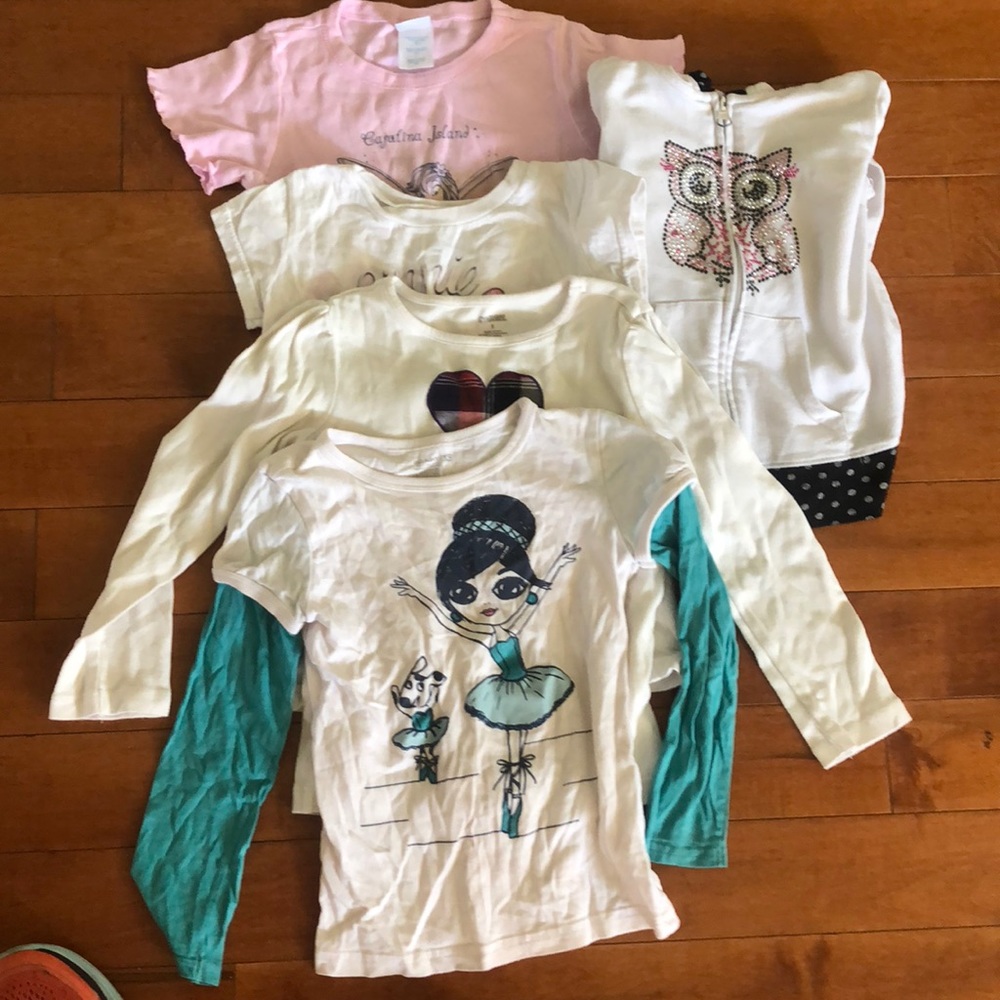 5 assorted tops for toddlers